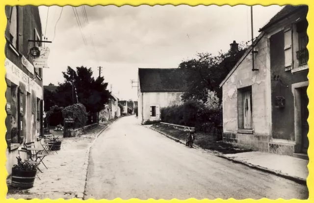 cpsm 77 - COUTREVOULT vers 1950 Hameau de DAINVILLE Rue de PARIS CAFÉ Restaurant