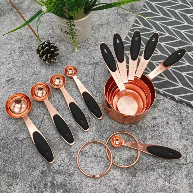 Duty Rose Gold Measuring Spoons Set Sugar Scoop Measuring Cups Baking Tool