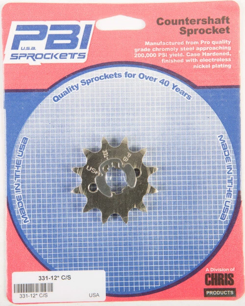PBI Front Sprocket 12T #331-12 Honda XR100R/CRF100F/XL100S/XR100 50-33112