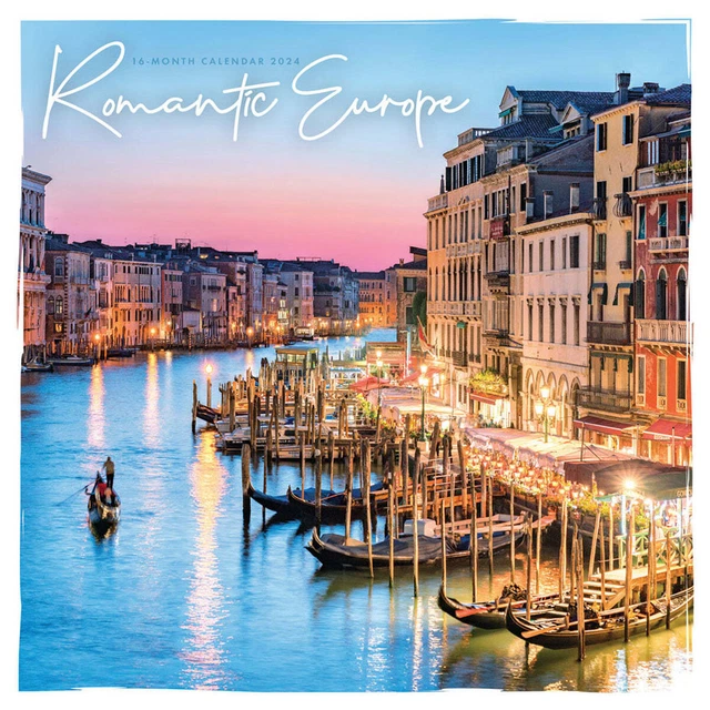2024 Romantic Europe Wall Calendar