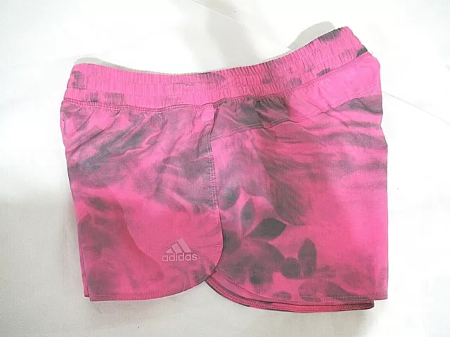 Adidas Aeroready Women's Pink & Gray Tie Dye Running Shorts Sz XS No Lining