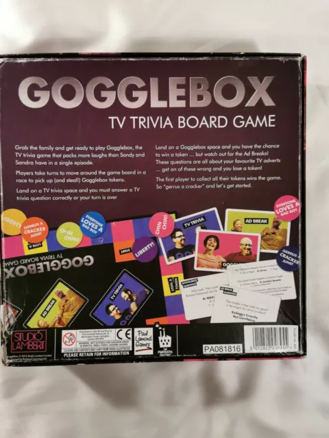 Jeu de société trivia Paul Lamond Games Googlebox TV. (2014)