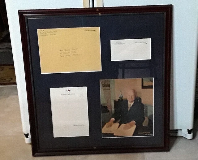 President HERBERT HOOVER SIGNATURES Signed Letter Magazine Handwritten Envelope
