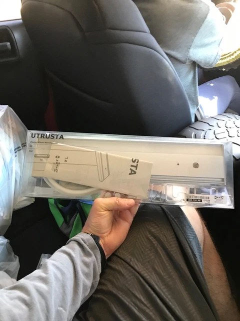 Luz de encimera LED IKEA UTRUSTA con fuente de alimentación 15" L aluminio 402.795.90