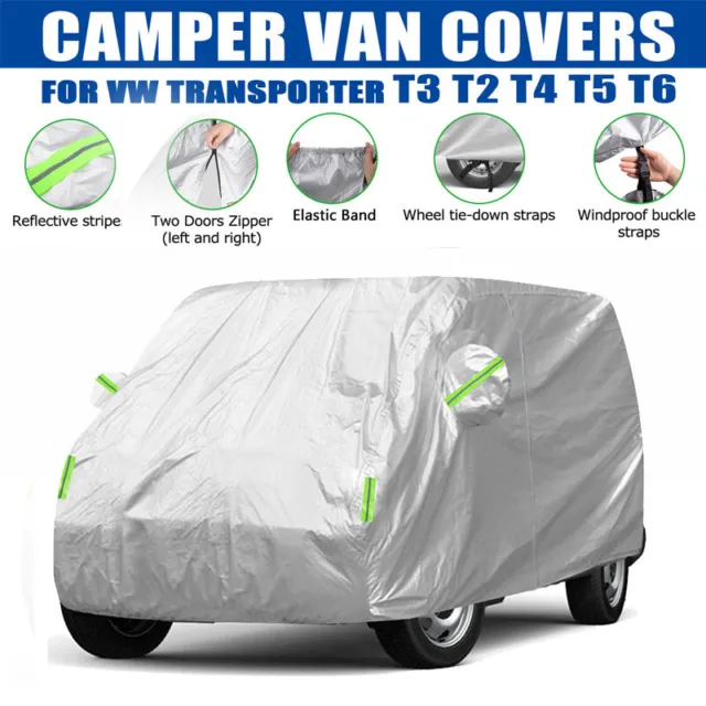 Heavy Duty Full Car Cover Waterproof Protector For VW Transporter Van T4 T5 T6