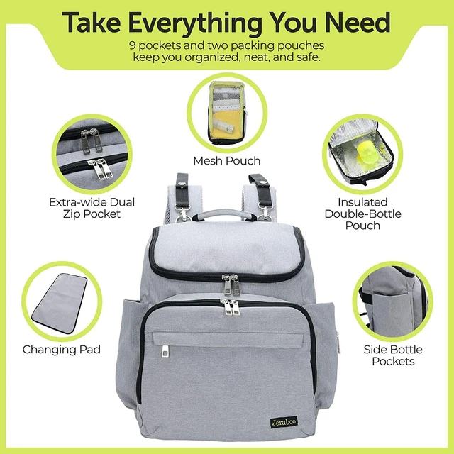 Diaper Backpack Large Travel Multi-function Waterproof Baby Changing Bag