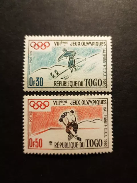 Briefmarke Togo Olympische Spiele Vereinigte N° 300/301 Neu Luxus MNH 1960