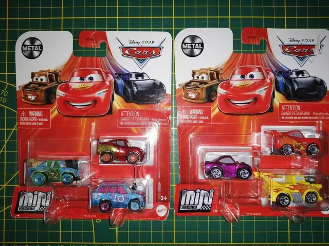 Lot 6 mini voitures cars racer Disney Pixar Mattel en metal neuf en coffret