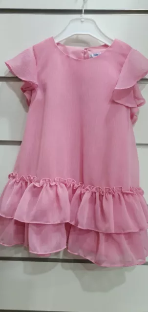 Mayoral Abito Elegante Vestito Malva Rosa Per Bambina Da 2 A 9 Anni Estivo