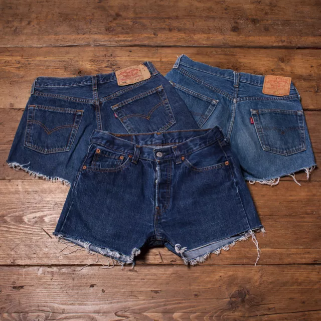 Vintage Levis Denim Shorts 501 Grade A  Jorts High Waisted Jean  29 30 32 34 36