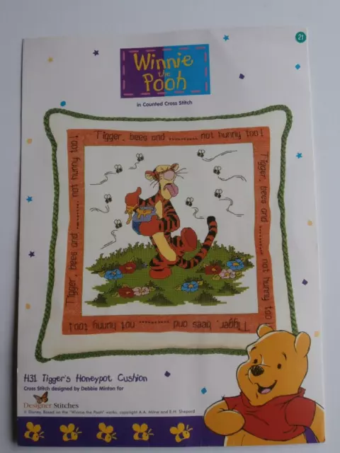 Designer Stitches cross stitch kit - Tigger's Honeypot Cushion Winnie The Pooh