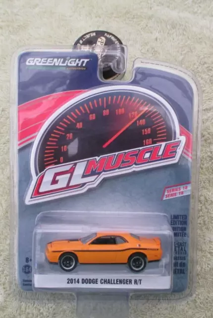 greenlight 1:64 2014 dodge challenger r/t  limited edition gl muscle