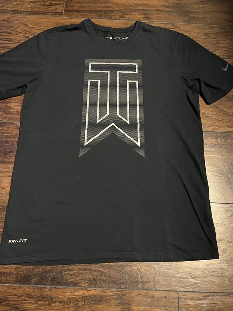Nike Tiger Woods Collection Big Logo Dri-Fit Golf T-Shirt Black Men’s Medium