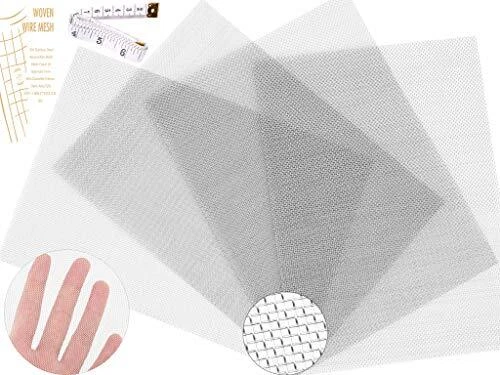4Pack Woven Wire Mesh 20-304 Stainless Steel Wire Mesh Screen 20 Mesh Hole 1m...