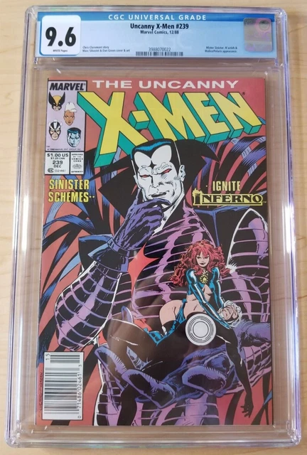 Uncanny X-Men #239 - CGC 9.6 Newsstand (1988, Marvel) Mister Sinister cover