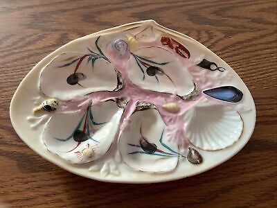 Detailed! ~ Union Porcelain Works Antique Oyster Plate~Dated 1881