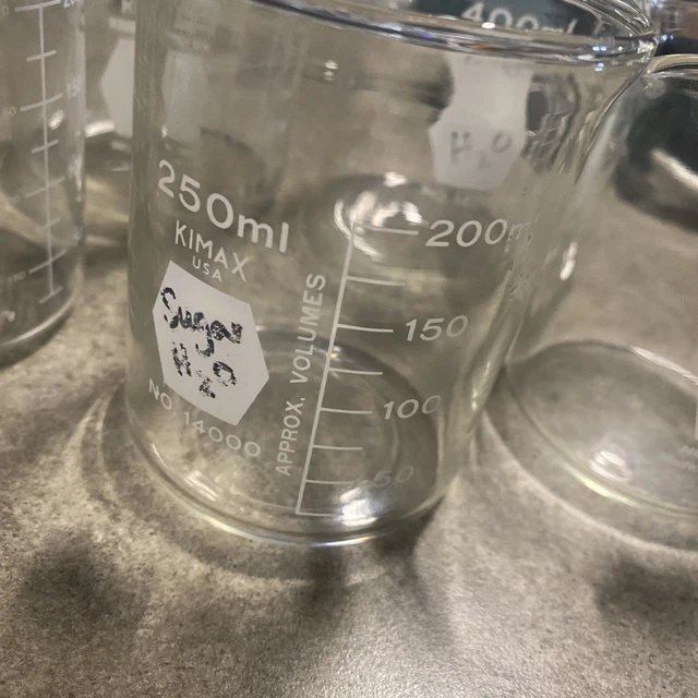 4pc   Pryex 600mL  100ml 250ml 125ml Graduated Low Form Griffin Beaker