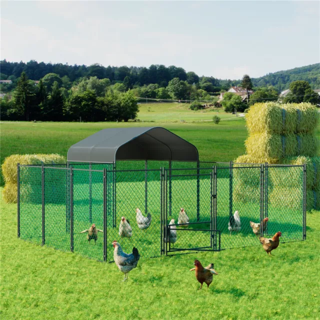 Heavy Duty XXL Chicken Run Cage Walk In Coop Poultry Hen Rabbit Kennel Hutch Pen