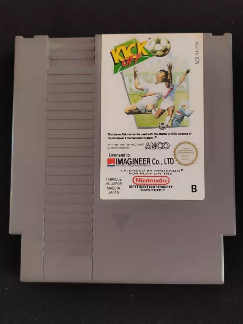 Jeu Nintendo Nes Kick Off Cartouche seule PAL