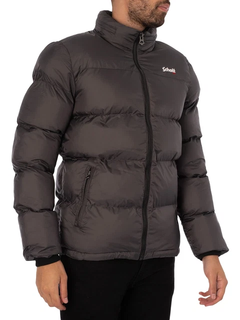 Schott de los hombres Chaqueta acolchada Idaho, Negro