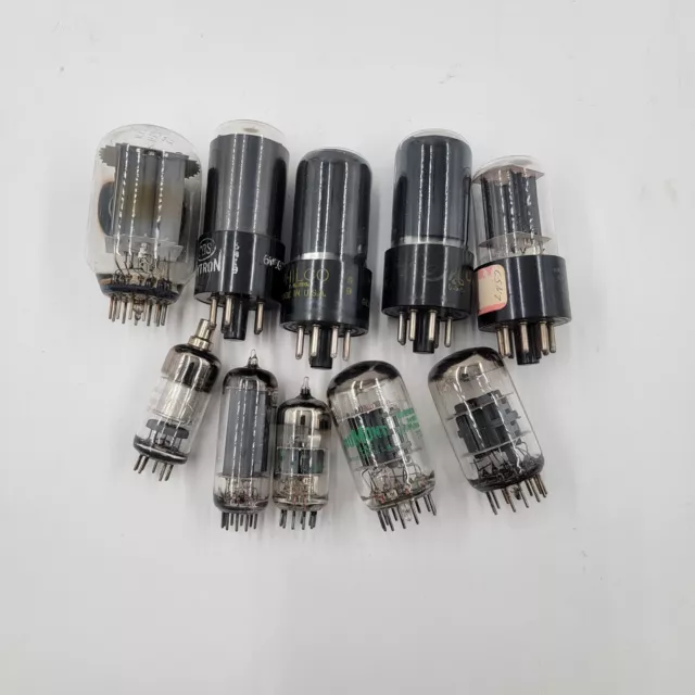 Vintage Lot of 10 Vacuum Tubes Untested Amp Radio TV Parts