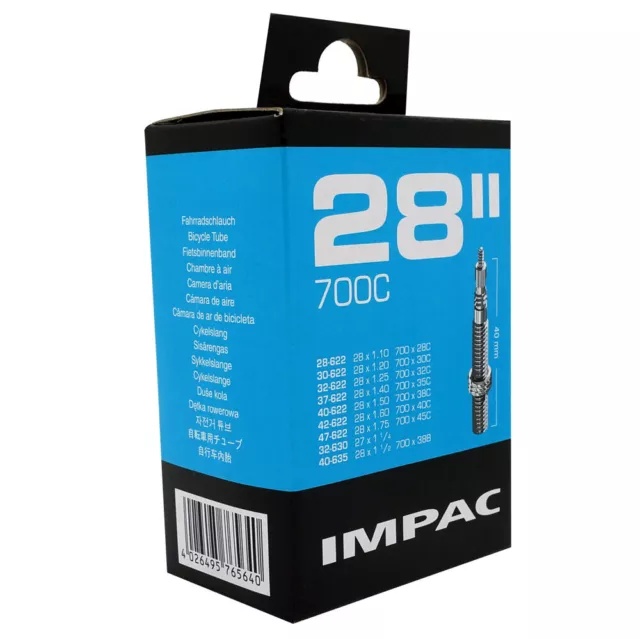 Impac SV28 700c x 28/47c PV cycle bike inner tube