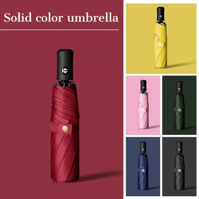 Automatic Portable Folding Umbrella Compact Strong Travel Sun Rain Umbrella