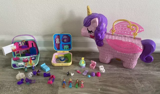 Polly Pocket Mixed Lot Polly Dolls Accessories Mixed Themed Compacts 28 Pieces