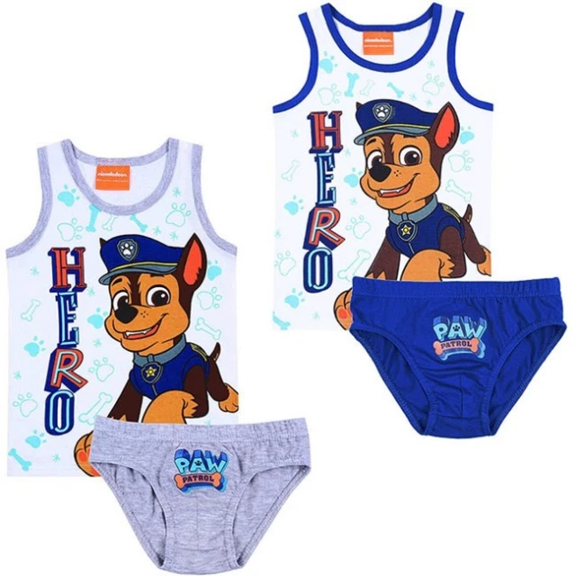 BOYS KIDS PAW Patrol Underwear and Vest set Cotton Knicker Briefs Set