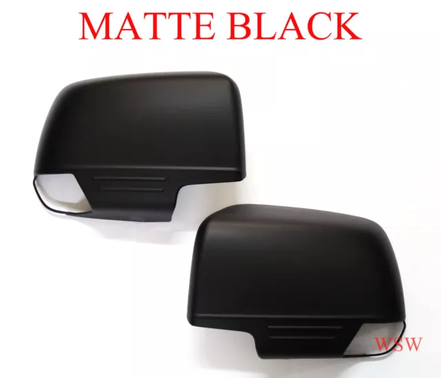 Matte Matt Black Cover Side Mirror Trim Pair For Isuzu Dmax D-Max 2012 2013-2017