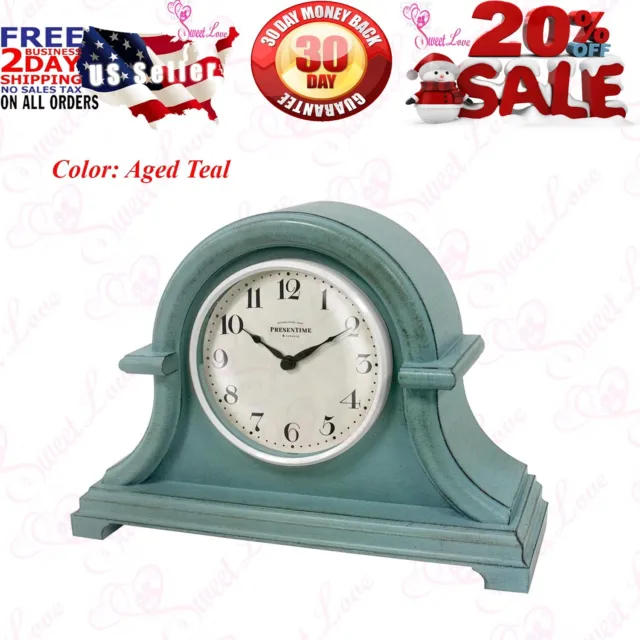 Vintage&Farmhouse Table Clock Series Napoleon Mantel Clock,13 x