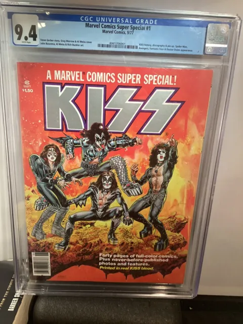 KISS MARVEL SUPER SPECIAL #1 CGC 9.4 KISS printed in blood comic 1977