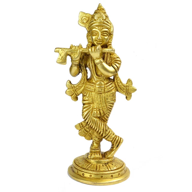 Lord Krishna Idol In Brass Lord Krishna Krishna Statu - vrogue.co