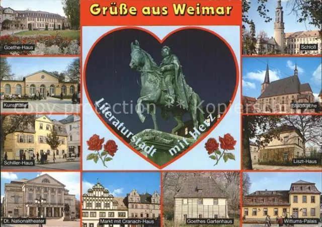 72337153 Weimar Thueringen Kunsthalle Nationaltheater Markt Schloss Kirche Haeus