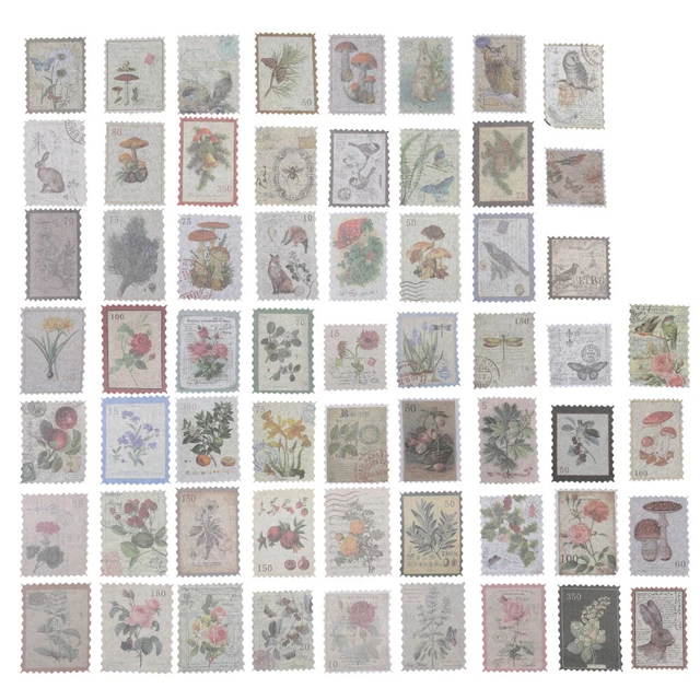 120 Sheets Stamp Sticker Pack Paper Journal Washi Stickers Decals