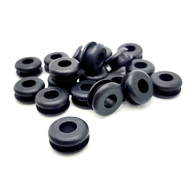 5/8" Panel Hole Rubber Grommets 3/8" ID for 3/16" Thick Walls Cable Wire Bushing