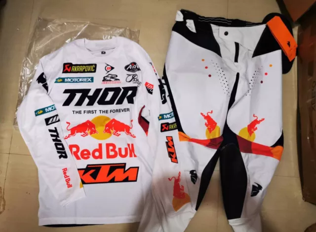 Thor Mx 2024 Ktm Red Bull Racing White Motocross Offroad Gear Set Jersey Pants