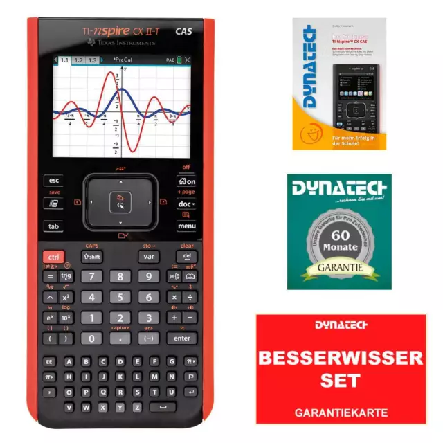 Taschenrechner TI NSP CX II T CAS Schulrechner + Handbuch + Garantie Set Schule