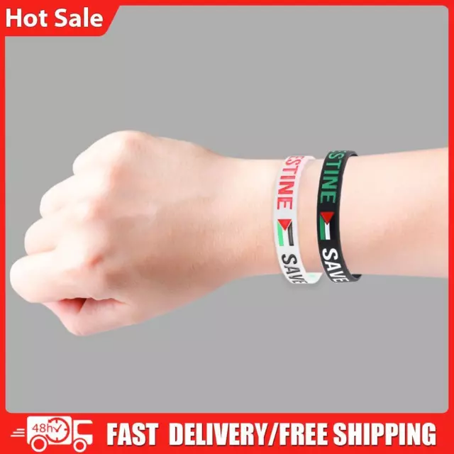 8Pcs Flag Color Keychain Elastic Free Palestine for Awareness Motivation