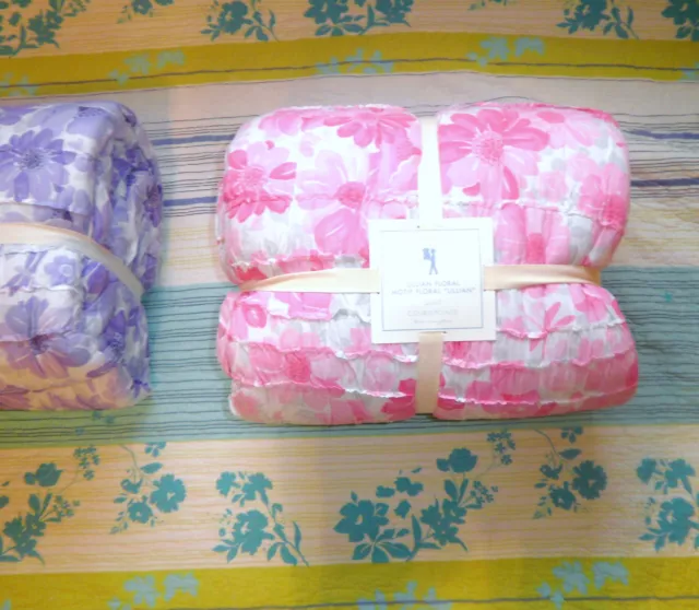 Edredón doble Pottery Barn Kids nuevo con etiquetas rosa hinchado suave algodón puro velo floral