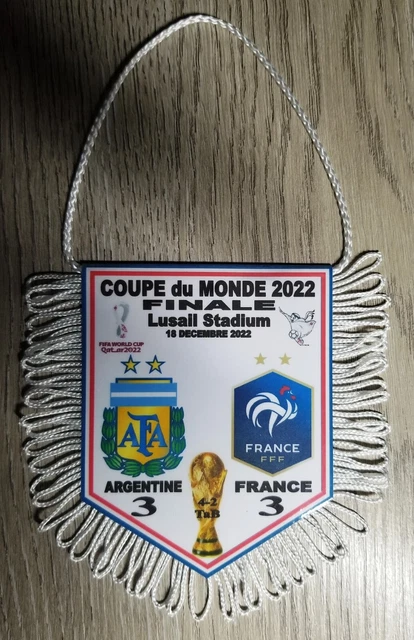 Fanion Qatar 2022 Finale Argentine-France – Petit Drapeau 9x11cm, équipe De France