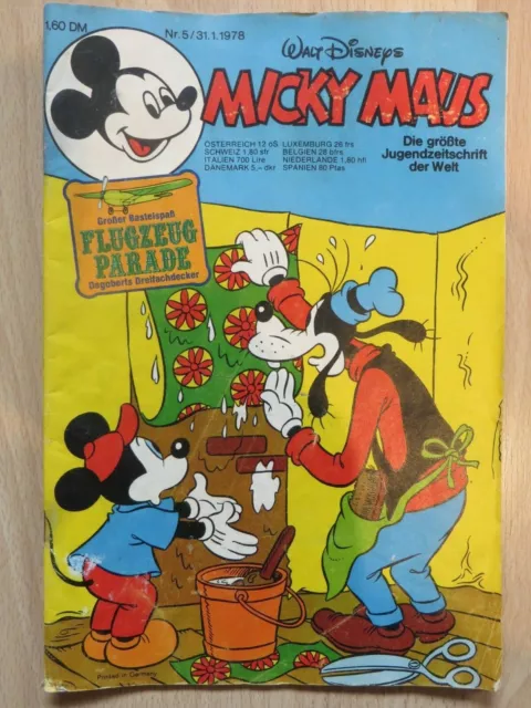 Micky Maus Nr. 5 vom 31.01.1978 mit Beilage und Schnipp von Walt Disney