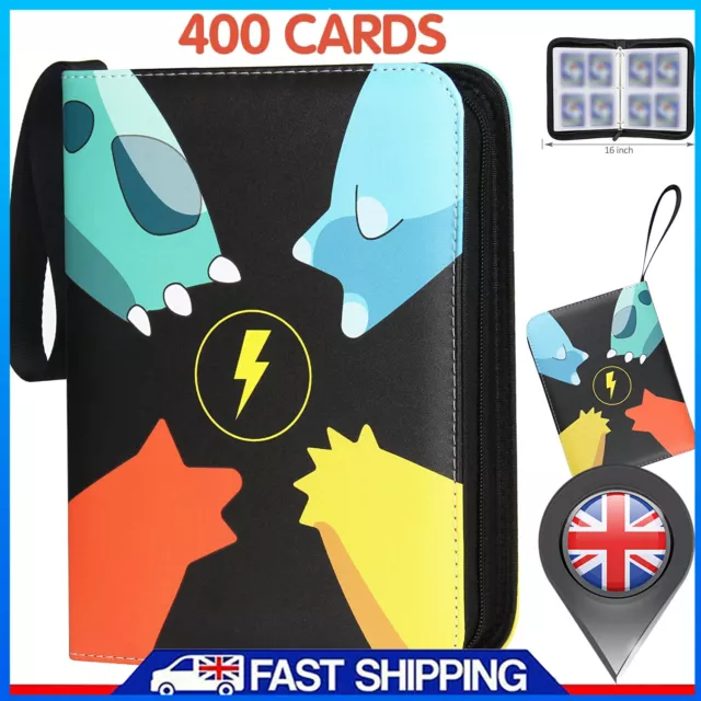 400 Card Spots Cartoon Cards Binder Album Book Game Card Collectors Holder Case