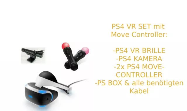 Sony Playstation 4 VR Brille +  Kamera + 2 Move Controller + Zubehör