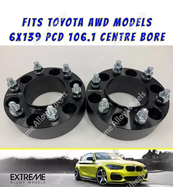 Fits Toyota Hi Lux Land Cruiser Wheel Spacers 30mm 6x139.7 Alloy Hub Centric x 2