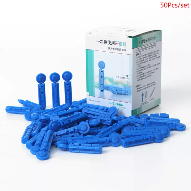 50Pcs 28g Soft Blood Glucose Medical Collecting Lancet Needles Diabetes Testi B&