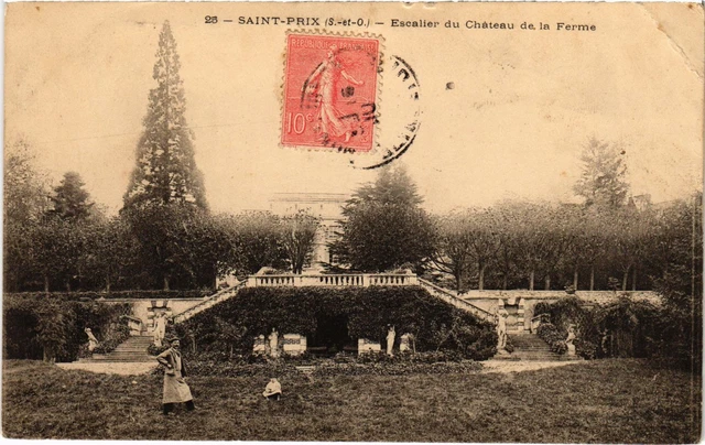 CPA Saint-Prix Escalier du Chateau de la Ferme FRANCE (1330594)