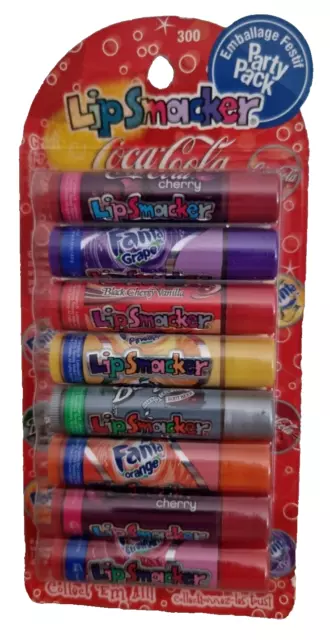 Lip Smacker Set 8pk Y2K Coca-Cola Fanta Pineapple Grape Black Cherry Vanilla