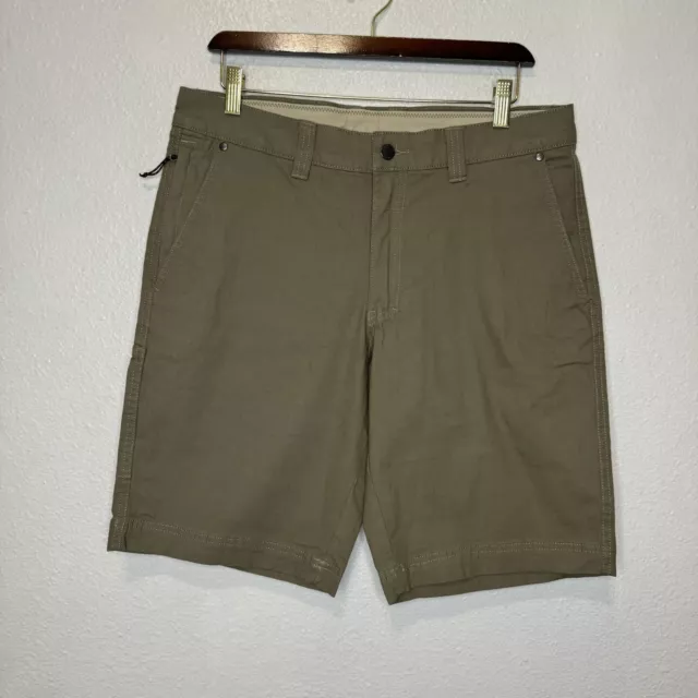 Columbia Sportswear Mens 32 X 10” Flex ROC Shorts Omni Regular Fit Beige Tan