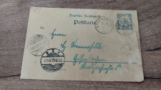DEUTSCH-NEU-GUINEA - Postkarte 1907, Stephansort nach Gelsenkirchen, Kyllburg
